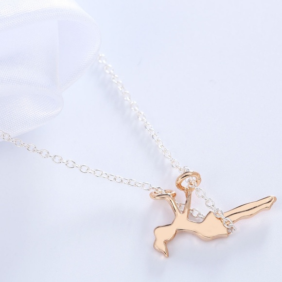 New!  Silver Swing Girl Necklace - Picture 4 of 6